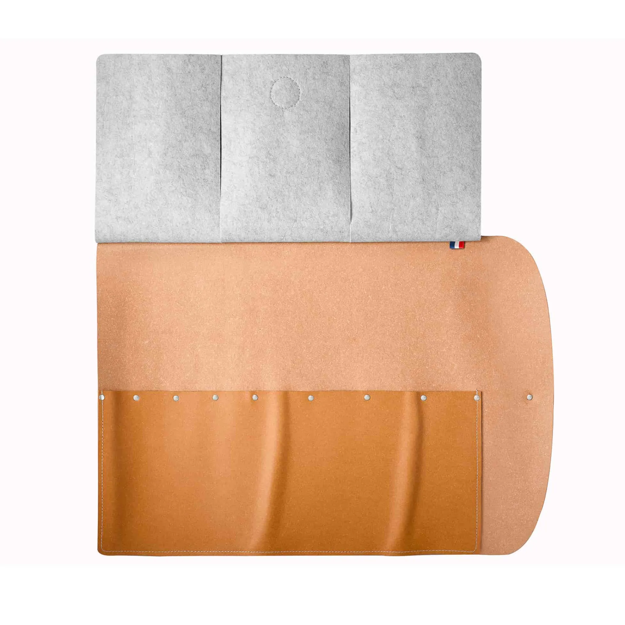 Hot Reclaimed Leather 8 Slot Knife Roll Kitchen Knives