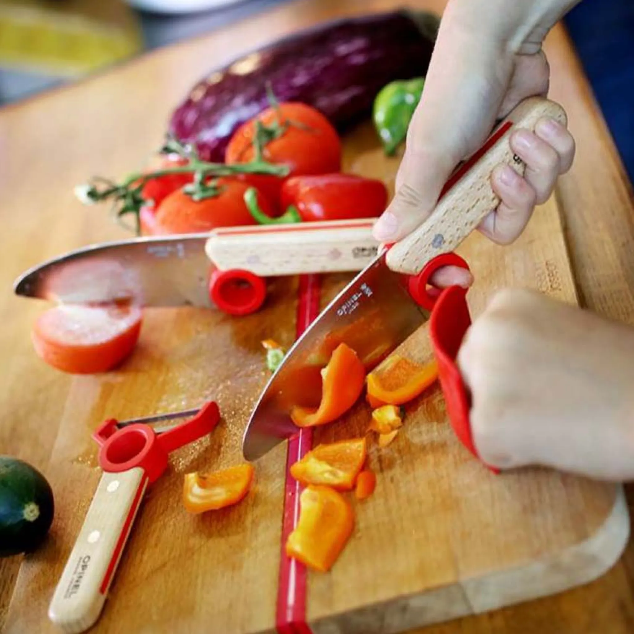 Online Red Le Petit Chef 3 Piece Children's Knife Set French Ingredients|Kitchen Knives