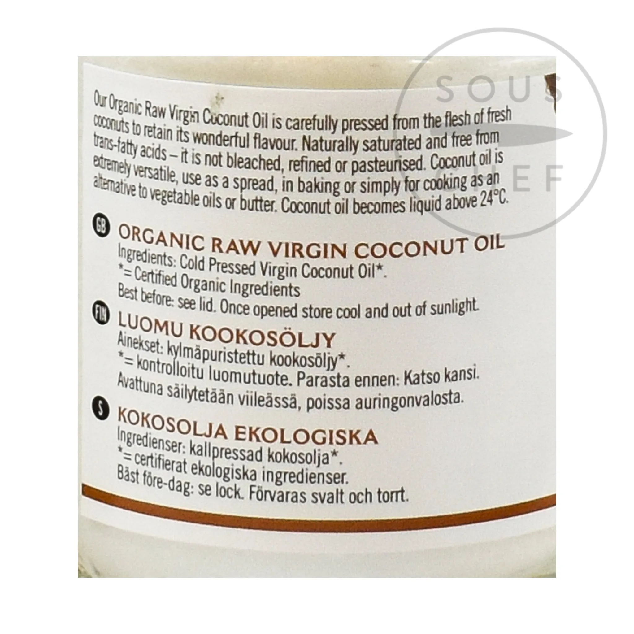 Hot Organic Virgin Coconut Oil, 200ml Ingredients Brands|African Ingredients