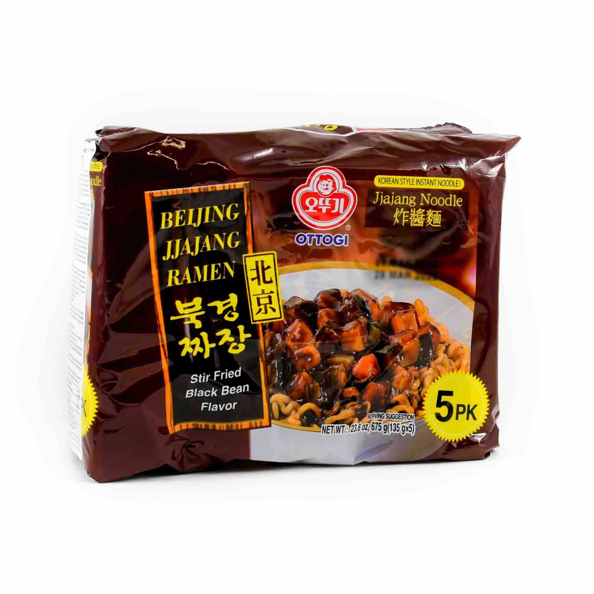 Discount Jjajang Black Bean Sauce Ramen Noodles, 5 x 135g Ingredients Brands|Korean Ingredients