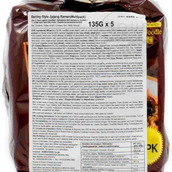 Discount Jjajang Black Bean Sauce Ramen Noodles, 5 x 135g Ingredients Brands|Korean Ingredients
