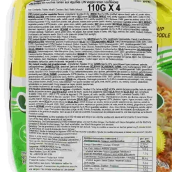 New Vegan Jin Ramen Veggie Multi 4 Pack Noodles, 4 x 110g Ingredients Brands|Korean Ingredients
