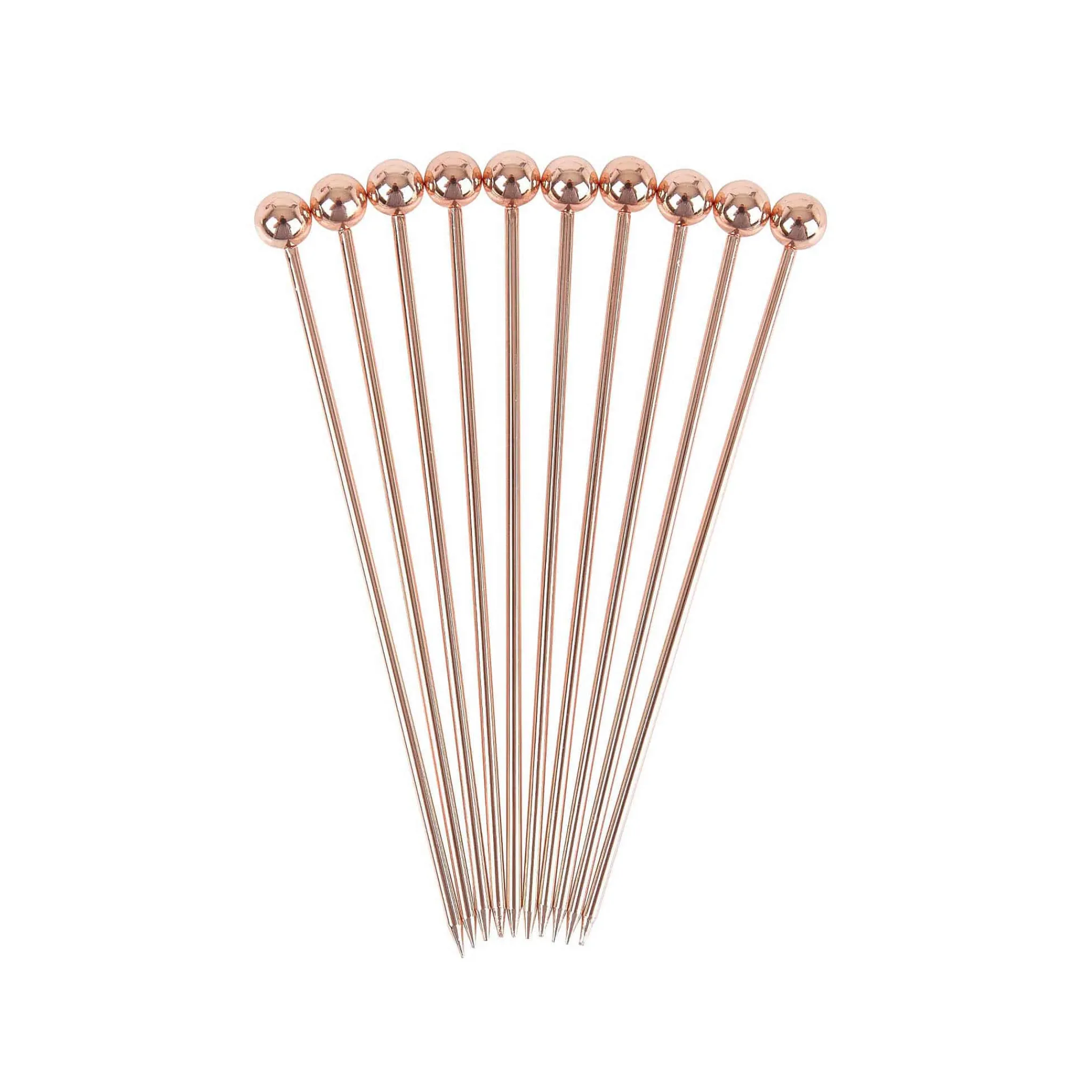 Pack of 10 Copper Plated Garnish Cocktail Picks Cocktail Making & Barware
