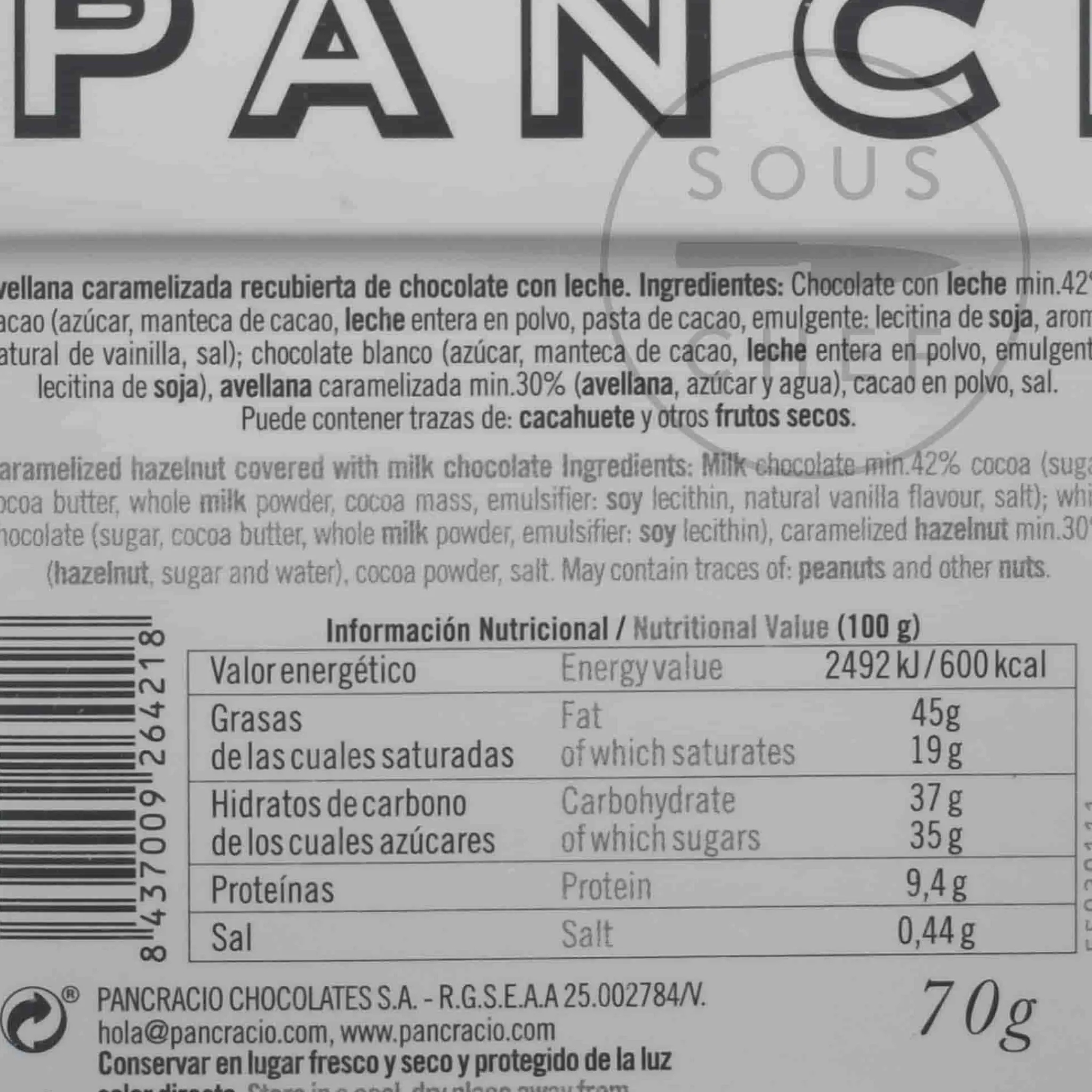 Outlet Caramelised Hazelnuts, 70g Ingredients Brands|Spanish Ingredients