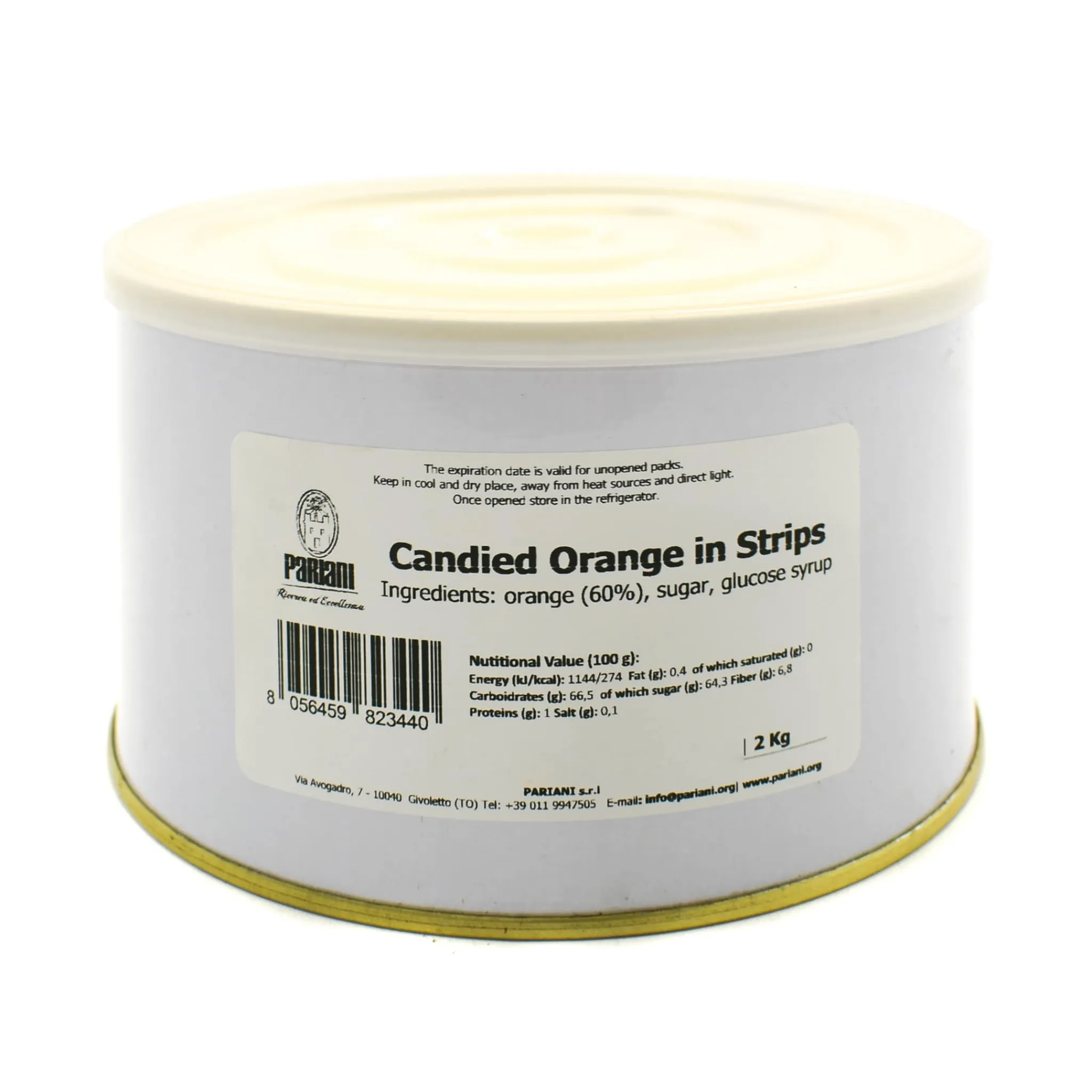 Clearance Candied Orange In Strips, 2kg Ingredients Brands|Italian Ingredients
