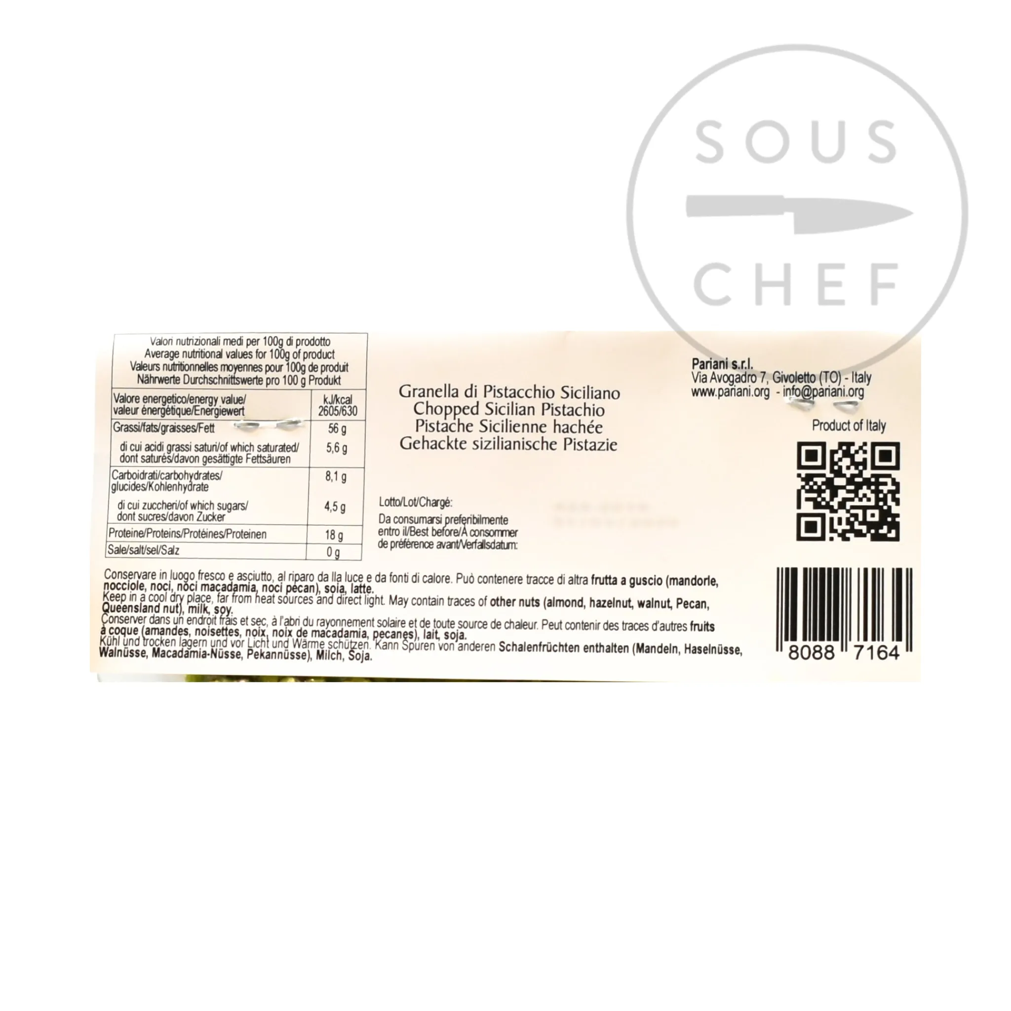 New Chopped Sicilian Pistachio, 100g Ingredients Brands|Italian Ingredients