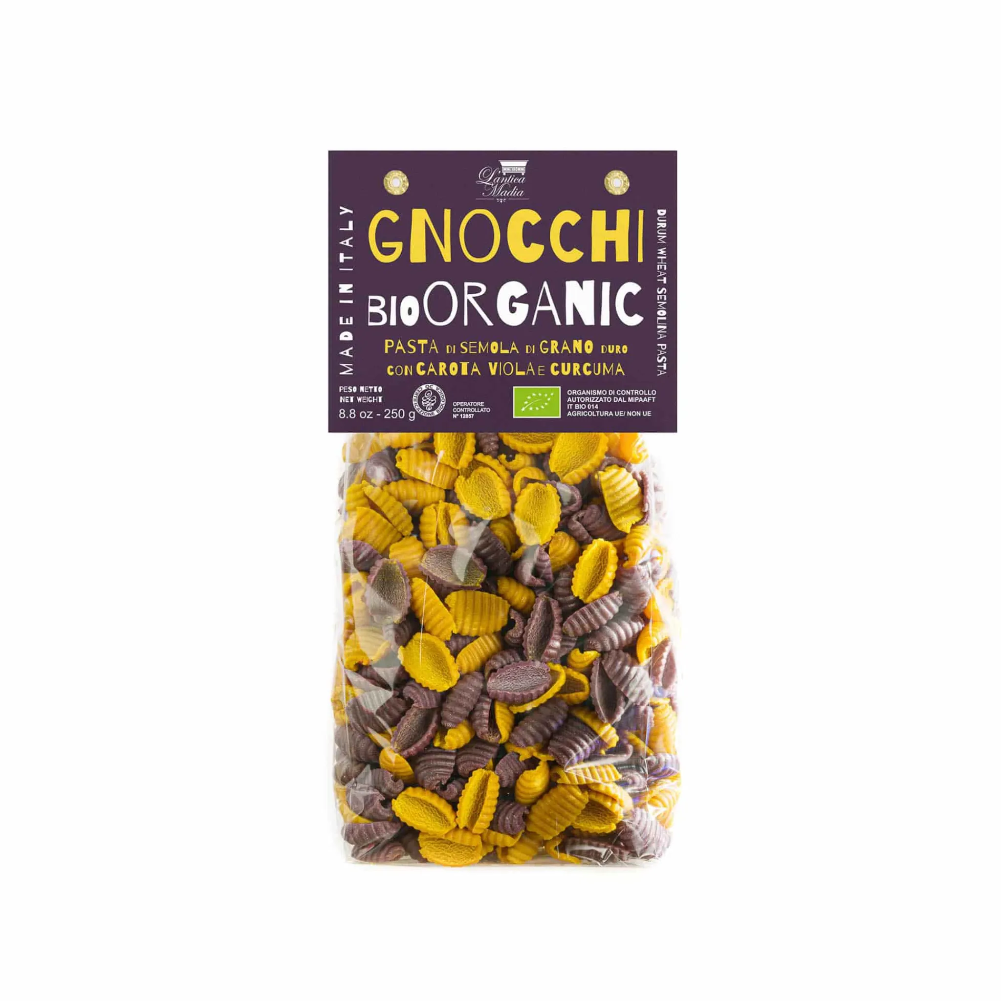 Hot Pasta L'Antica Organic Gnocchi Pasta Turmeric & Purple Carrot, 250g Ingredients Brands|Pasta, Rice & Beans