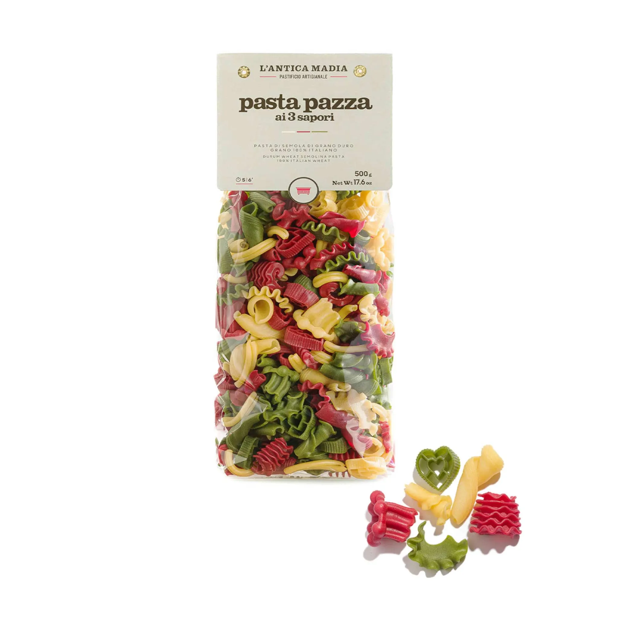 New Pasta L'Antica Tricolore Pasta Pazza, 500g Ingredients Brands|Pasta, Rice & Beans
