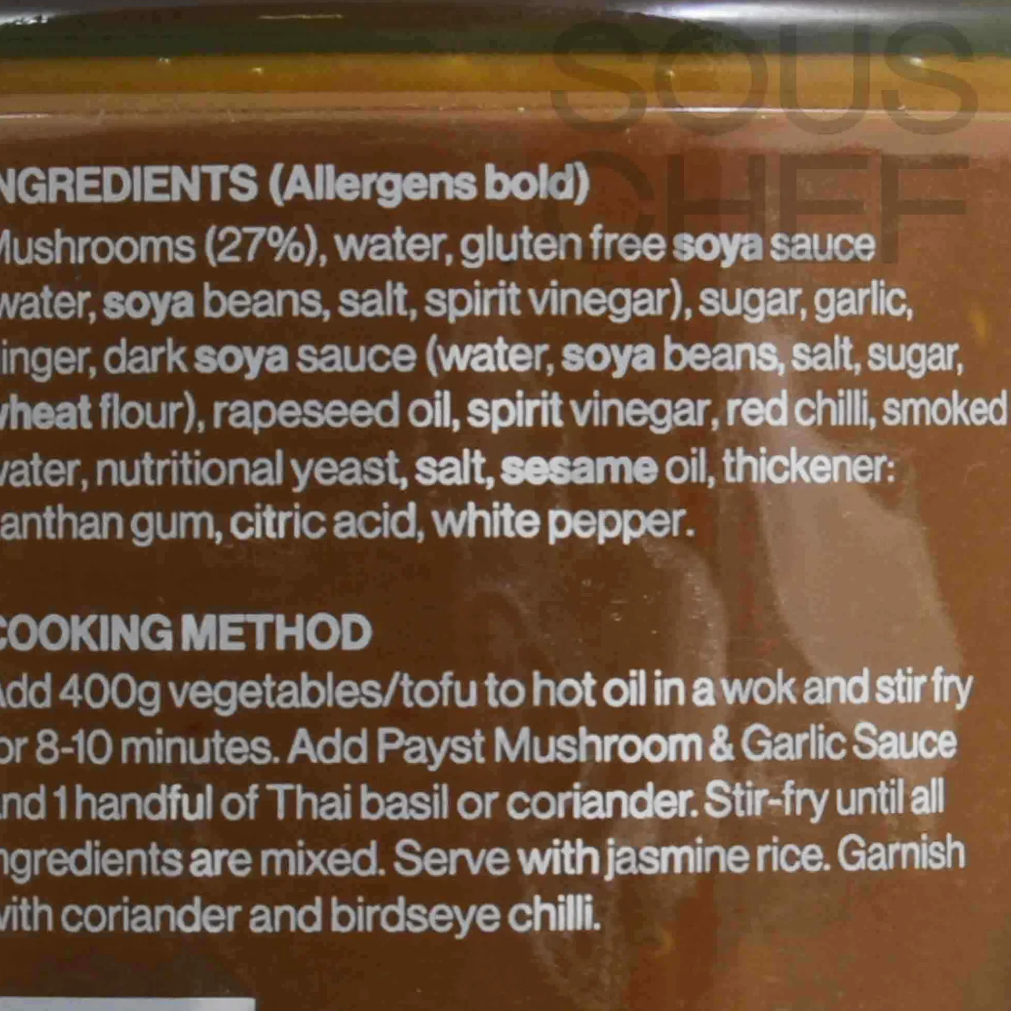 Hot Mushroom & Garlic Stir Fry Sauce, 190ml Ingredients Brands|Sauces & Condiments