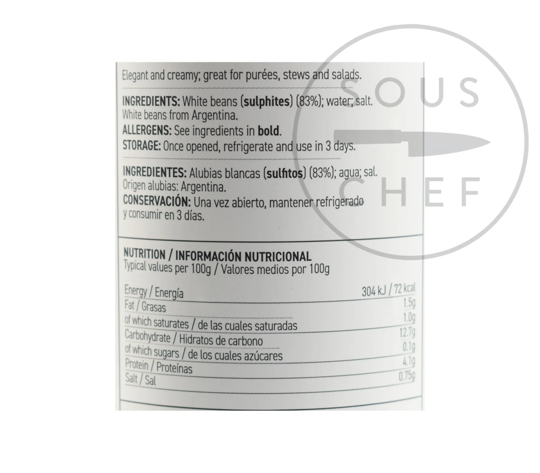 Alargada White Beans, 720g Spanish Ingredients|Pasta, Rice & Beans