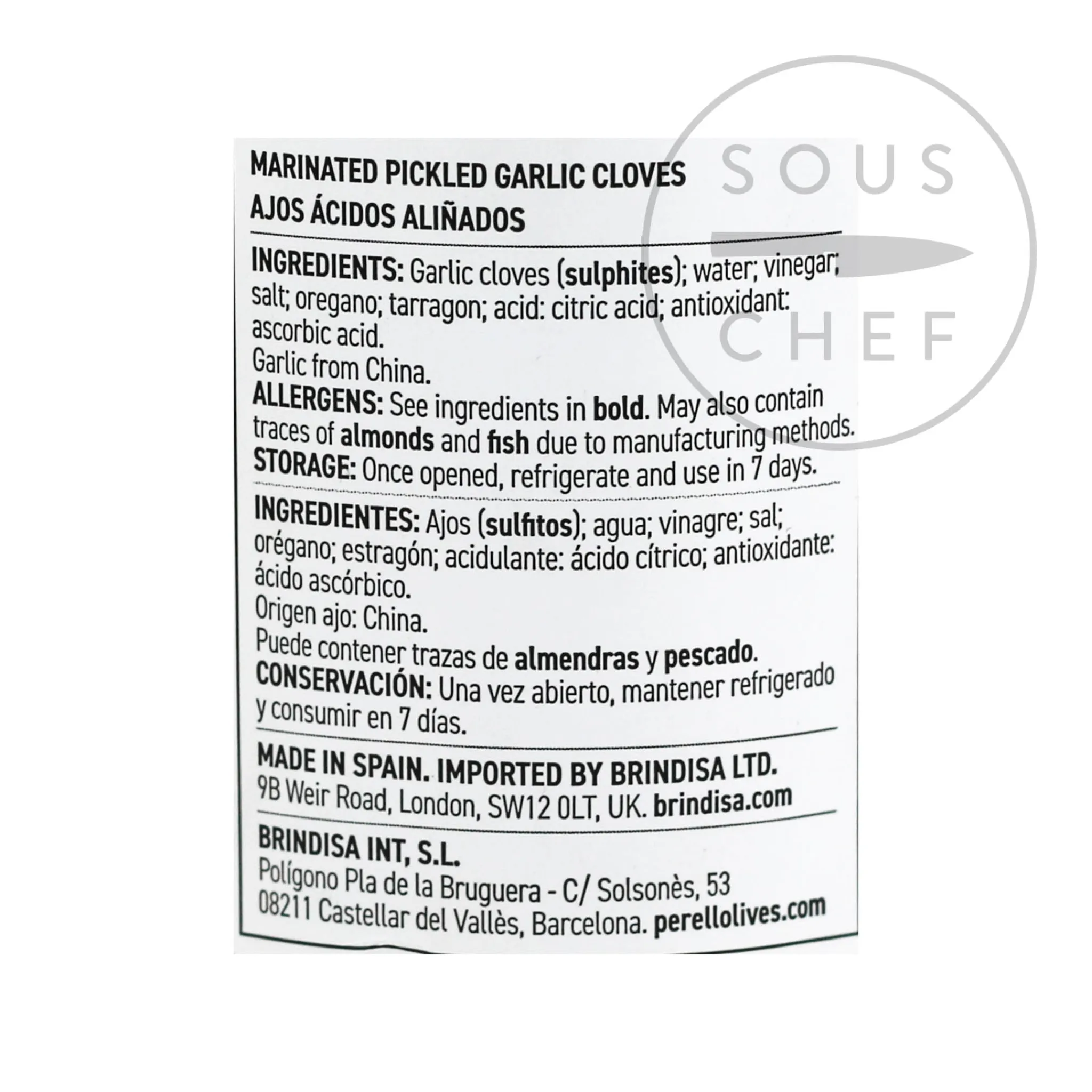New Pickled Garlic, 235g Ingredients Brands|Spanish Ingredients