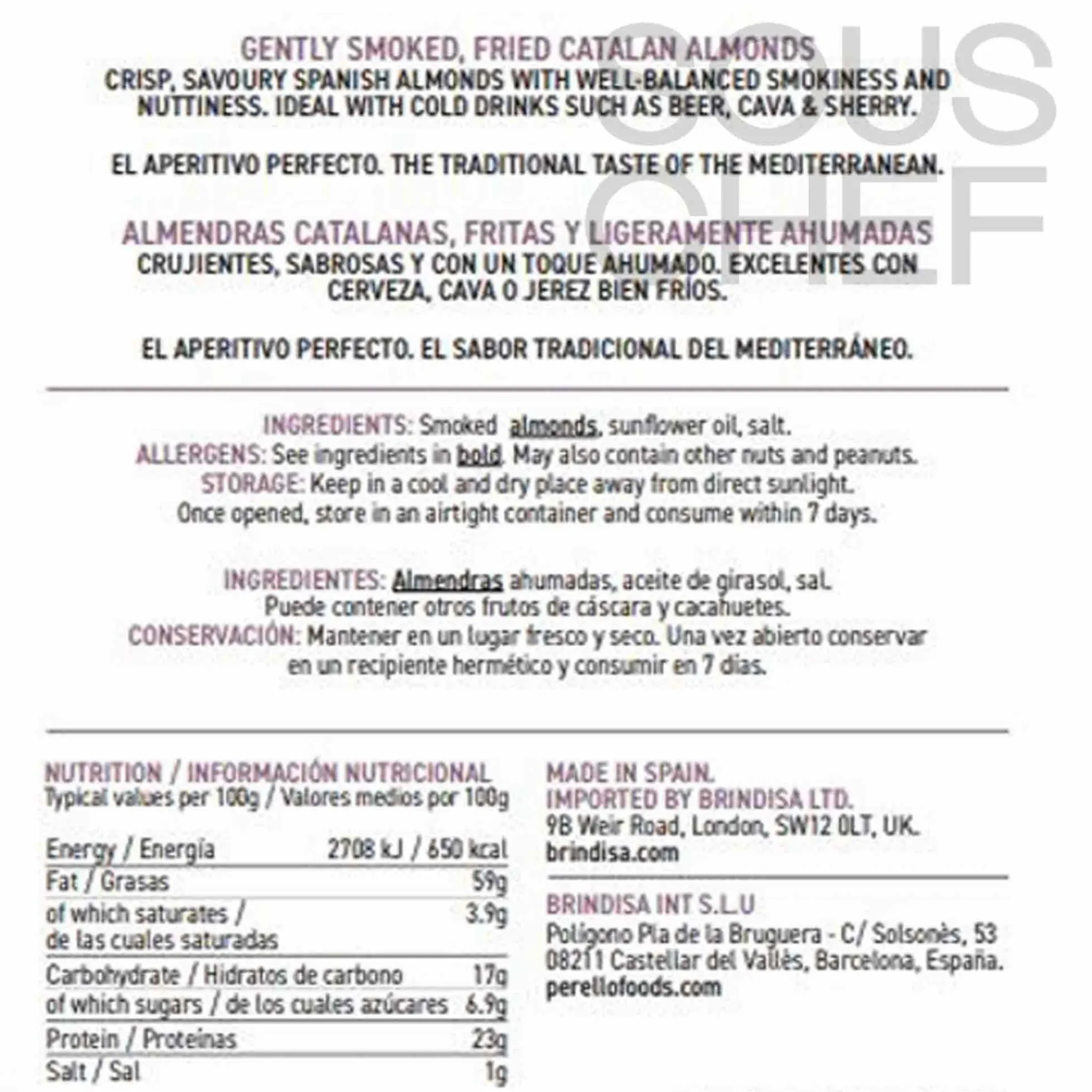Online Smoked Catalan Almonds, 150g Spanish Ingredients|Snacks