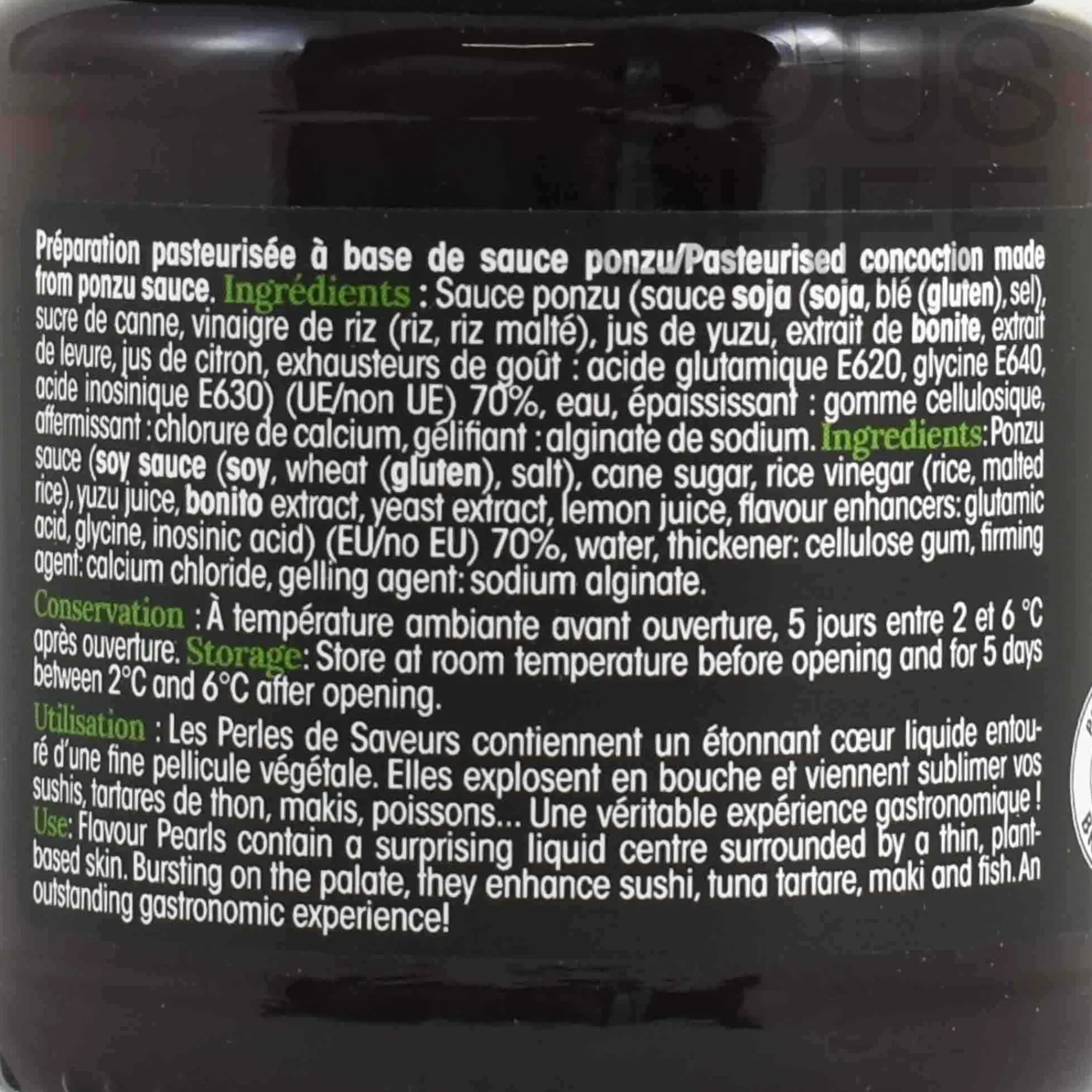 Hot Perles de Saveurs Ponzu Flavour Pearls, 200g Ingredients Brands|Japanese Ingredients