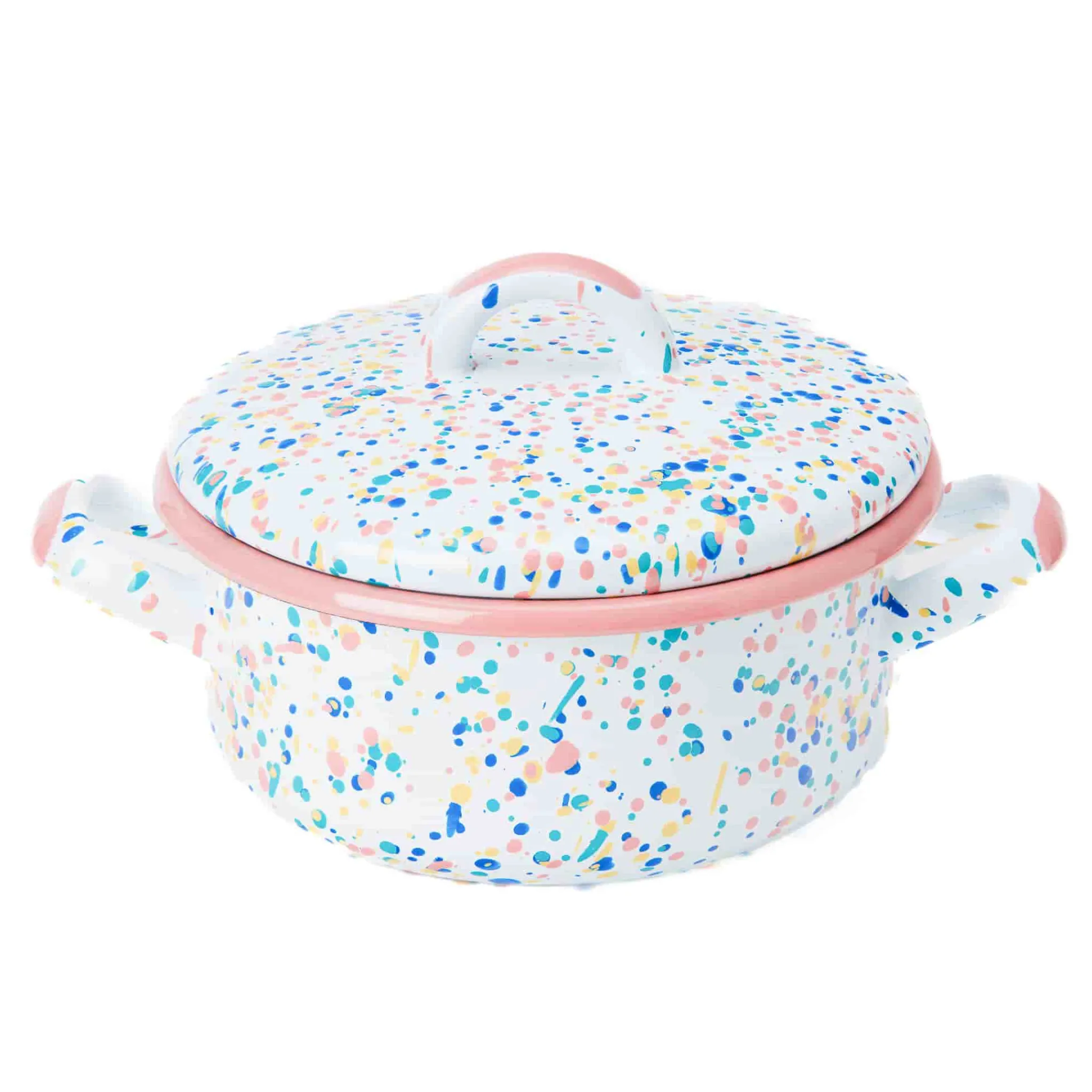 Sale Pink Dot Enamel Casserole with Lid, 18cm Pots & Pans