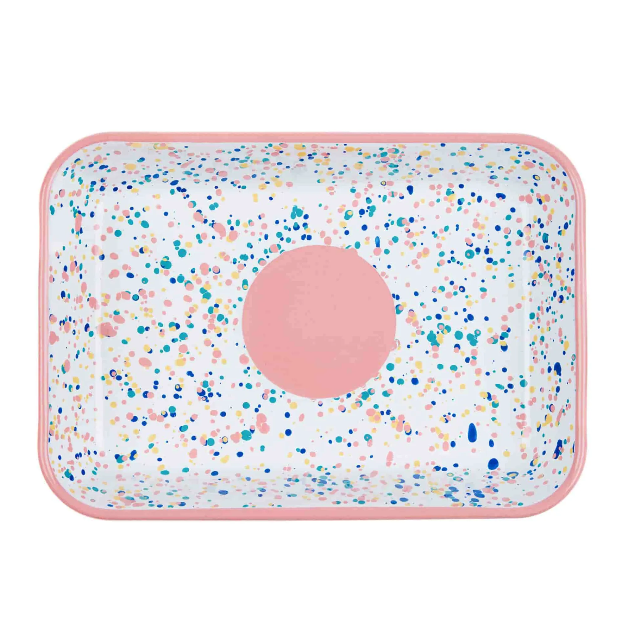 Best Pink Dot Enamel Roasting & Serving Dish Baking Supplies & Equipment