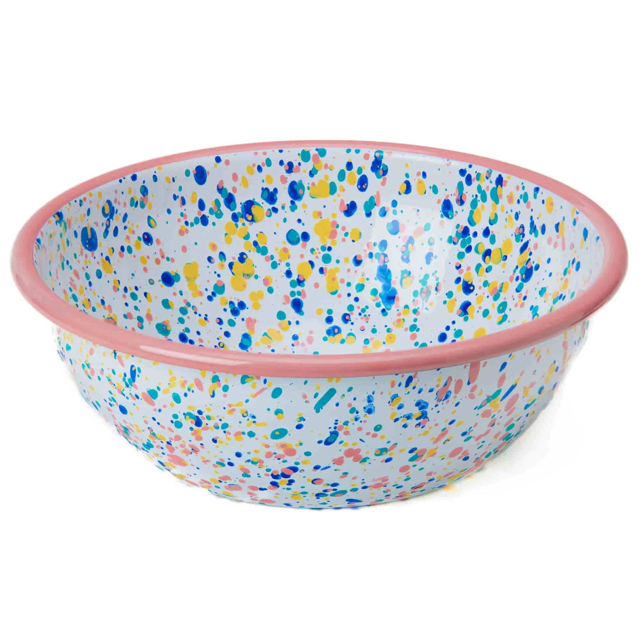 Outlet Pink Dot Enamel Salad Bowl Tableware Brands