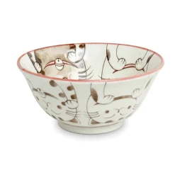 New Pink Lucky Cat Japanese Noodle Bowl, 15cm Tableware Brands|Japanese Ingredients