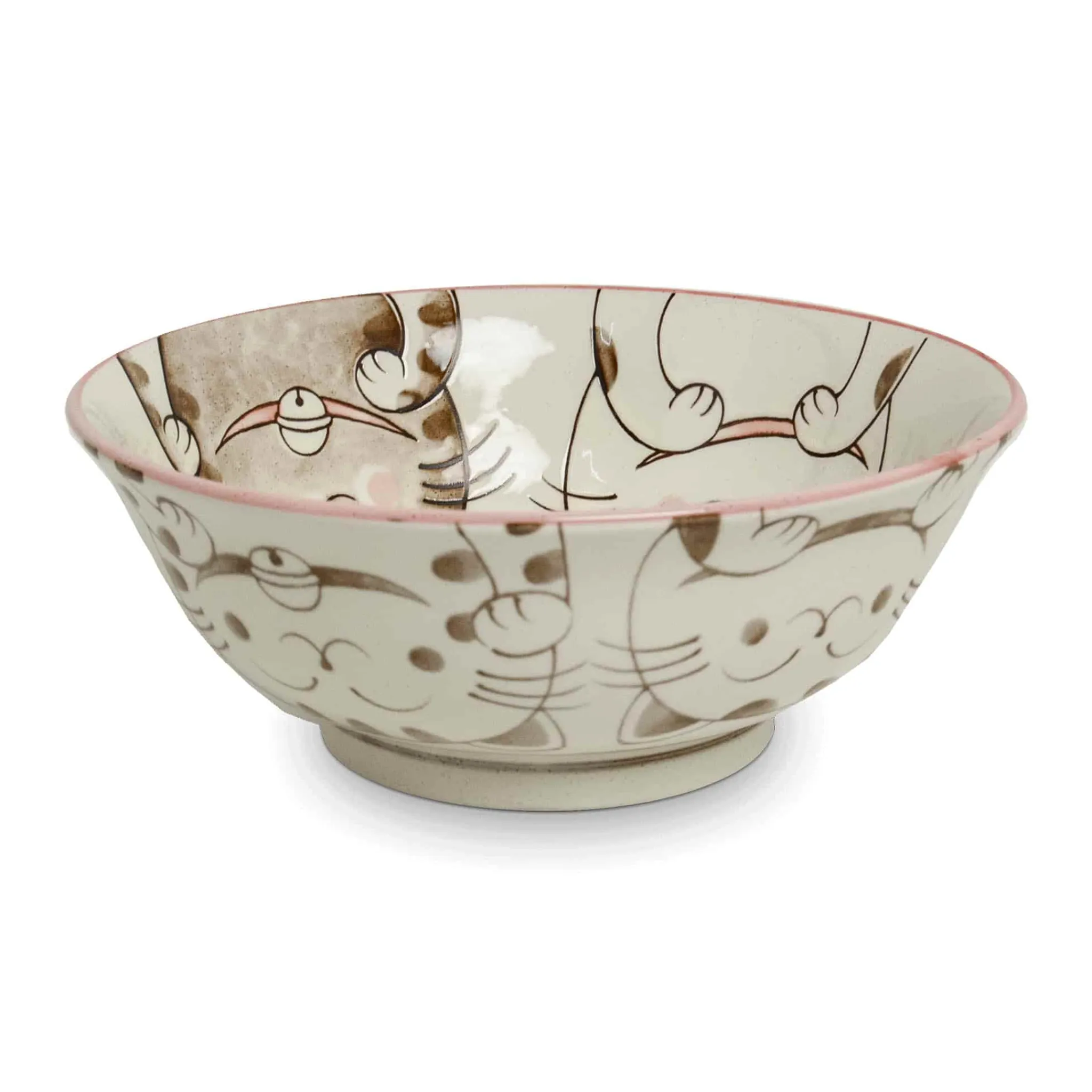 Online Pink Lucky Cat Japanese Ramen Bowl, 21cm Tableware Brands|Japanese Ingredients