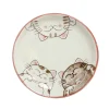 Outlet Pink Lucky Cat Japanese Side Plate, 19.5cm Tableware Brands|Japanese Ingredients