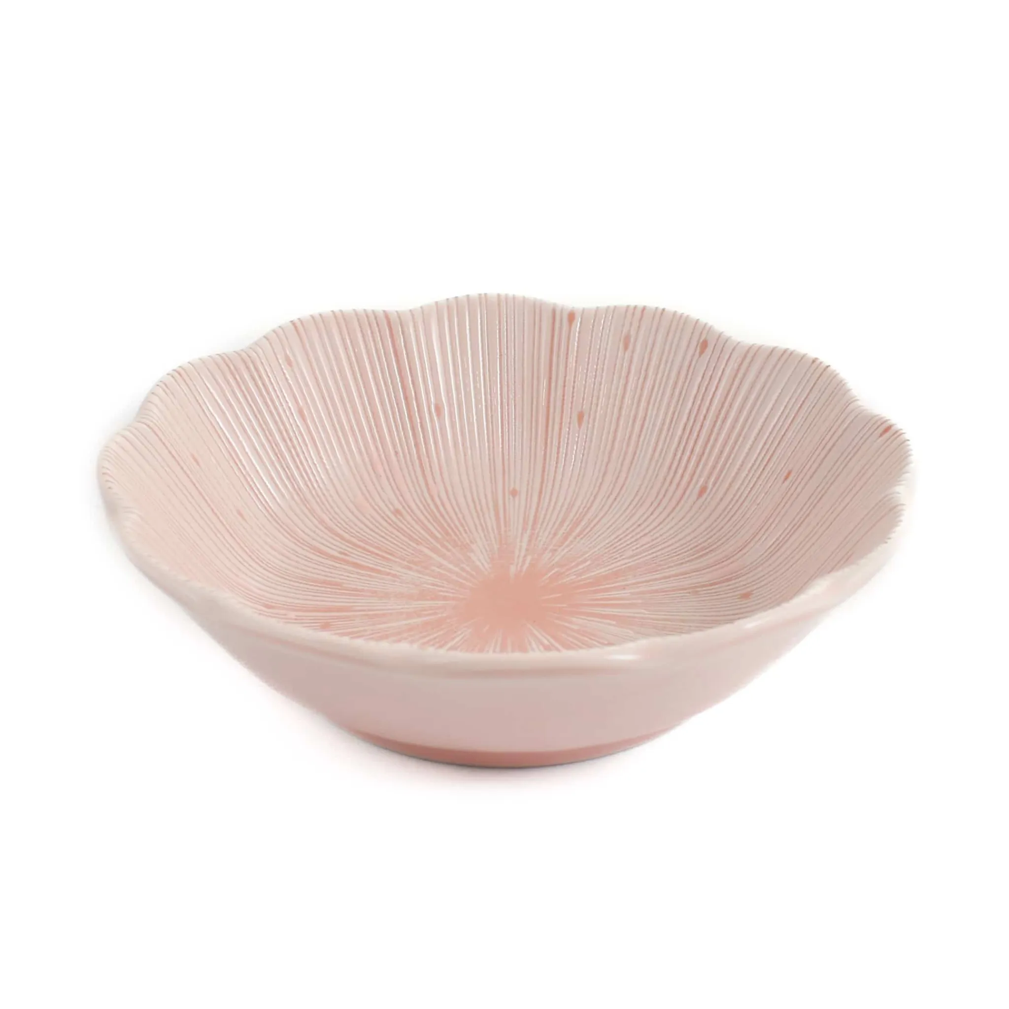 Sale Pink Scalloped Japanese Bowl, 13.5cm Japanese Ingredients|Japanese Tableware