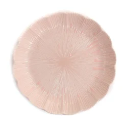 New Pink Scalloped Japanese Deep Dinner Plate, 22cm Japanese Ingredients|Plates