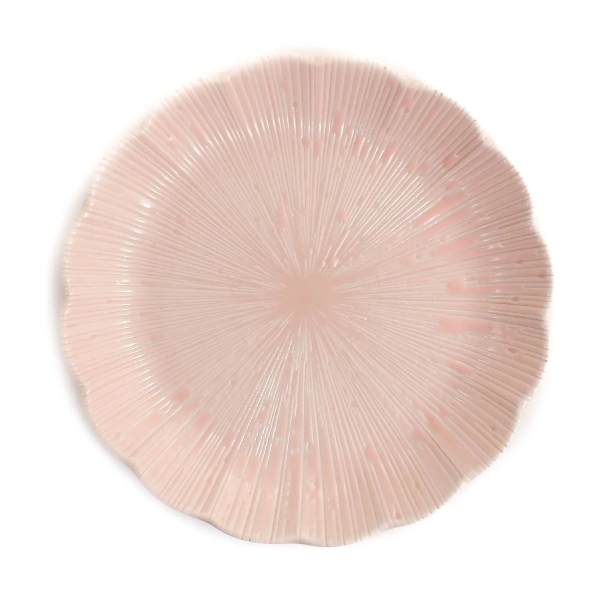 New Pink Scalloped Japanese Deep Dinner Plate, 22cm Japanese Ingredients|Plates