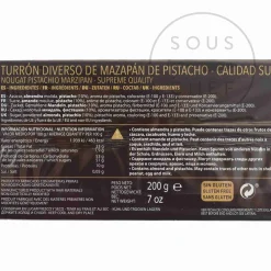 Online Pistachio & Marzipan Turron, 200g Ingredients Brands|Spanish Ingredients