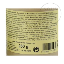 Clearance Green Peppercorn Mustard, 250g French Ingredients|Sauces & Condiments