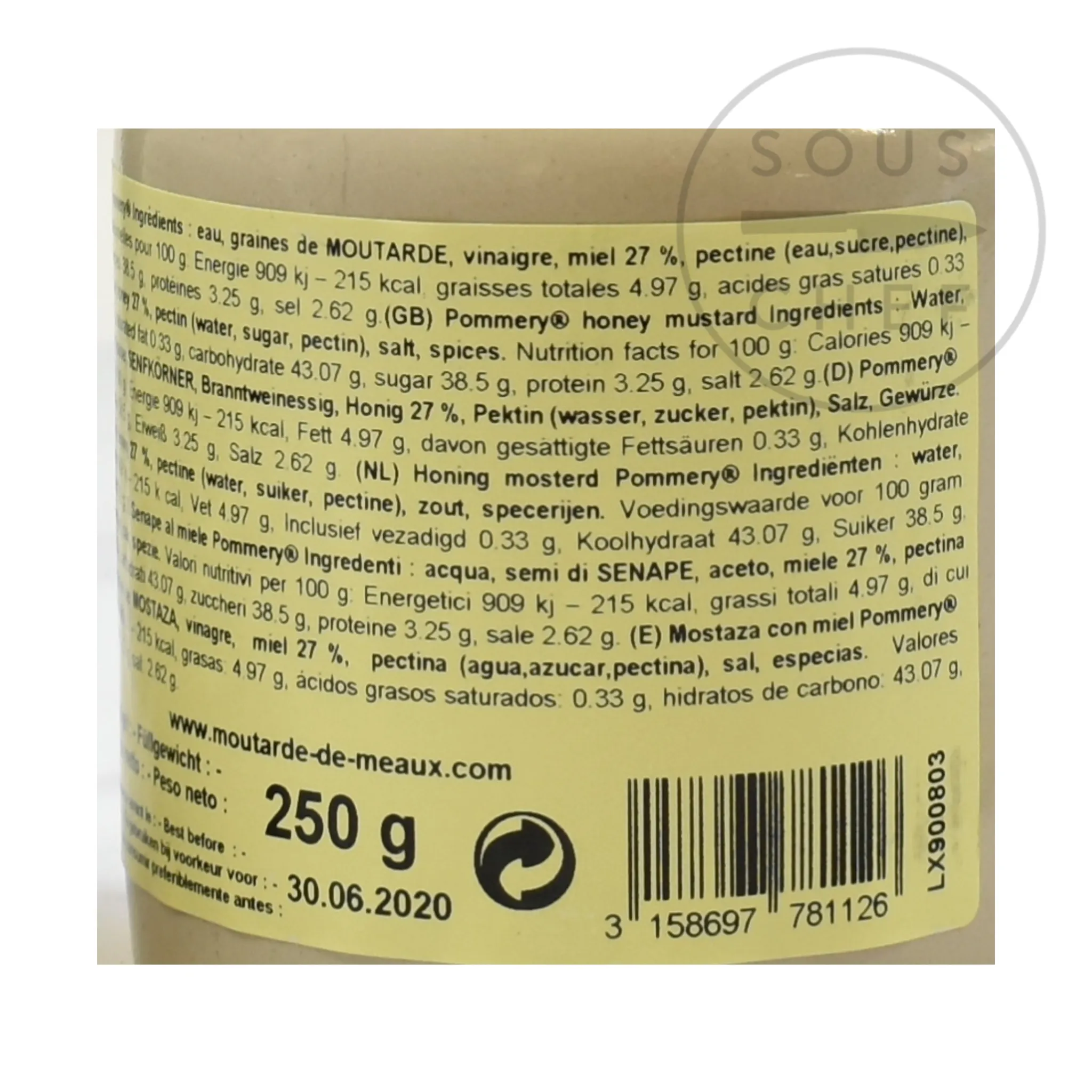 Discount Honey Mustard, 250g Ingredients Brands|French Ingredients