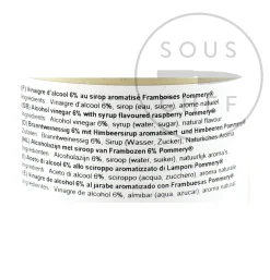 Sale Raspberry Vinegar, 500ml Ingredients Brands|French Ingredients