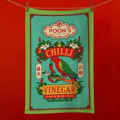 New London Sauce Collection Tea Towel Kitchen Textiles & Clothing
