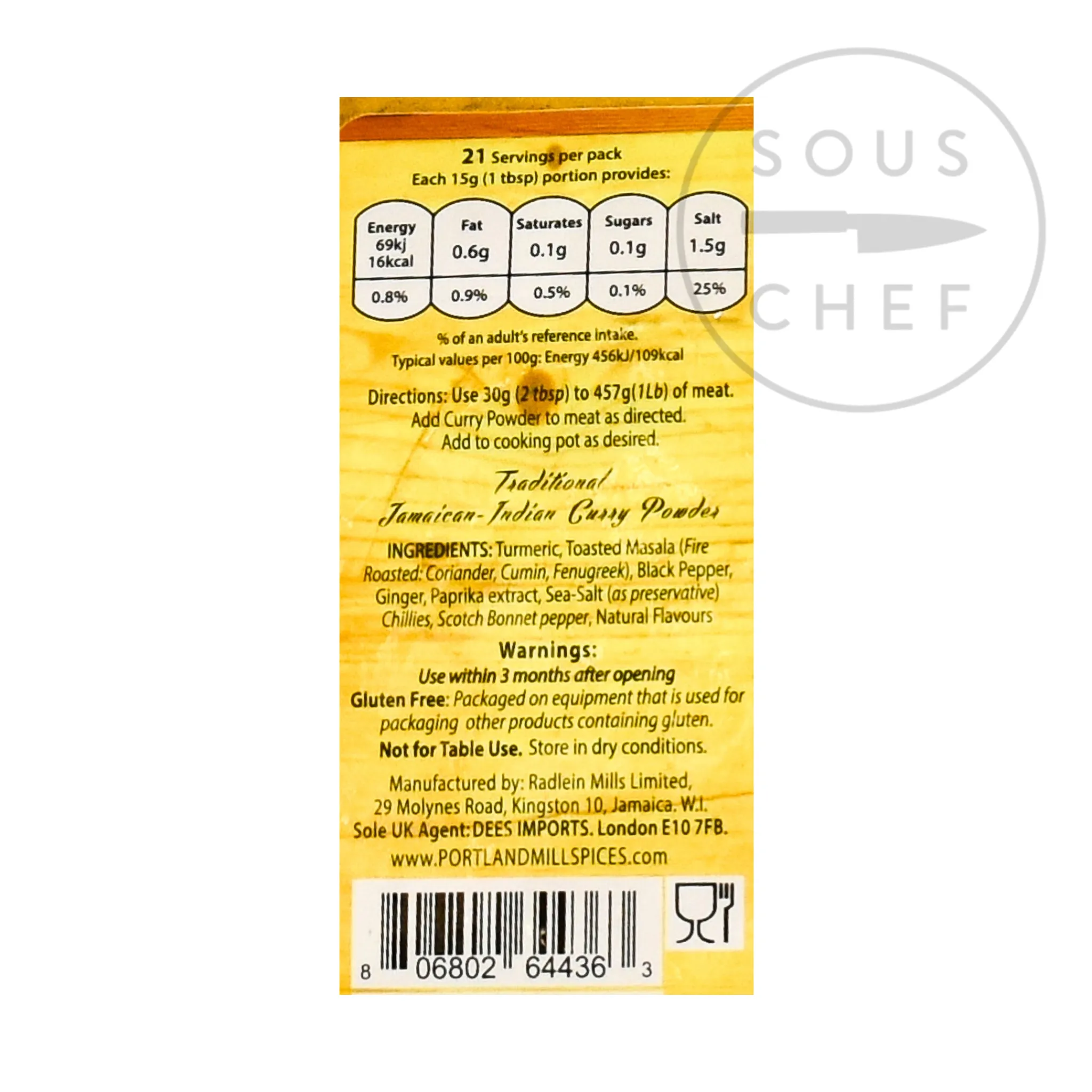 Jamaican Curry Powder, 290g Ingredients Brands|Caribbean Ingredients