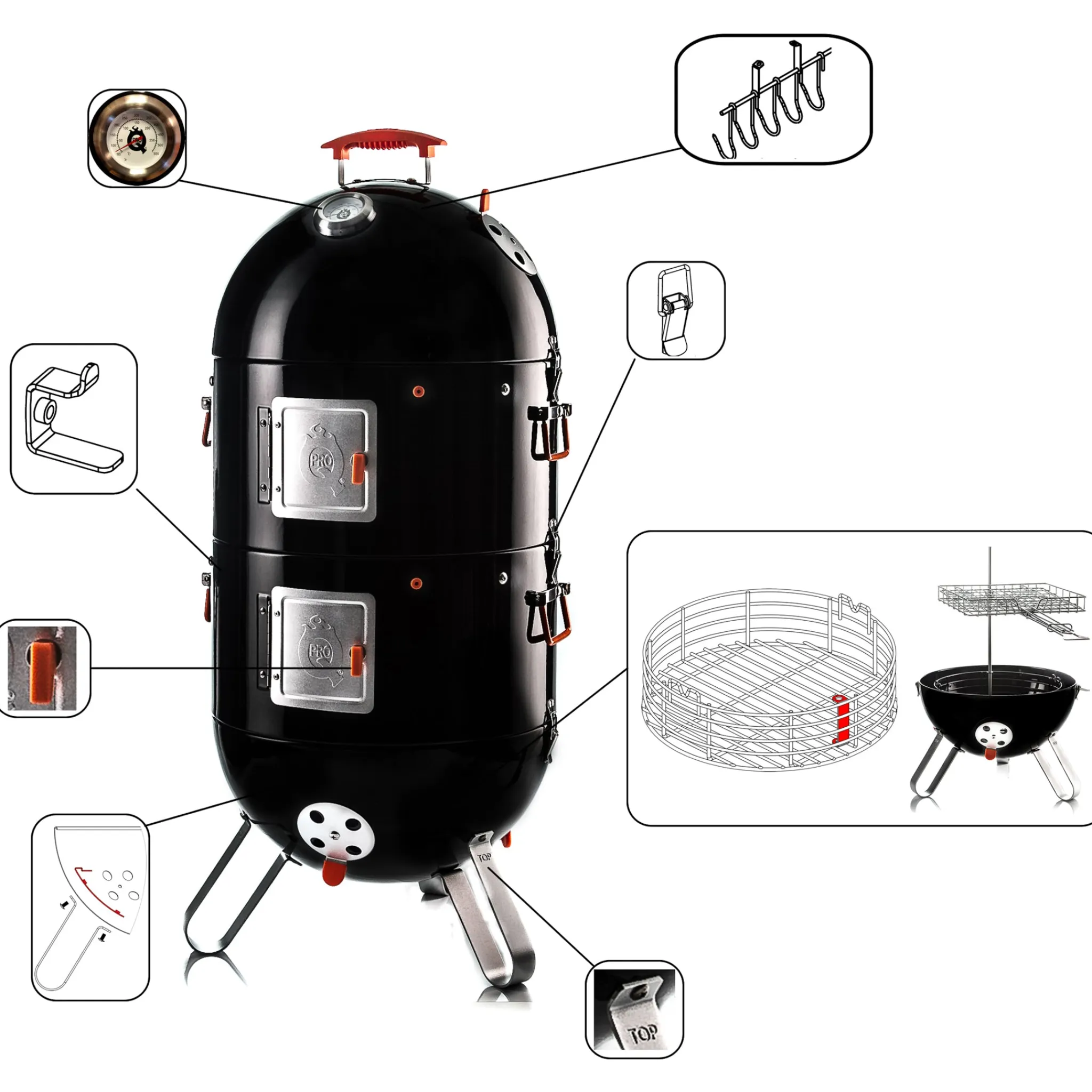 Sale Ranger Elite BBQ Smoker American Ingredients|Food Smokers
