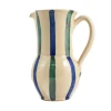 Best Puglia Aquamarine and Blue Stripe Pitcher Jugs & Bottles|Tableware Brands