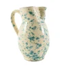 Clearance Puglia Aquamarine Splatter Ceramic Pitcher Italian Ingredients|Tableware Brands