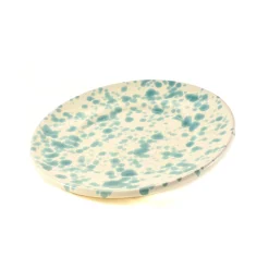Hot Puglia Aquamarine Splatter Side Plate, 19cm Italian Ingredients|Plates