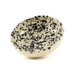 Sale Puglia Black Splatter Bowl, 19cm Italian Ingredients|Crockery & Dinnerware