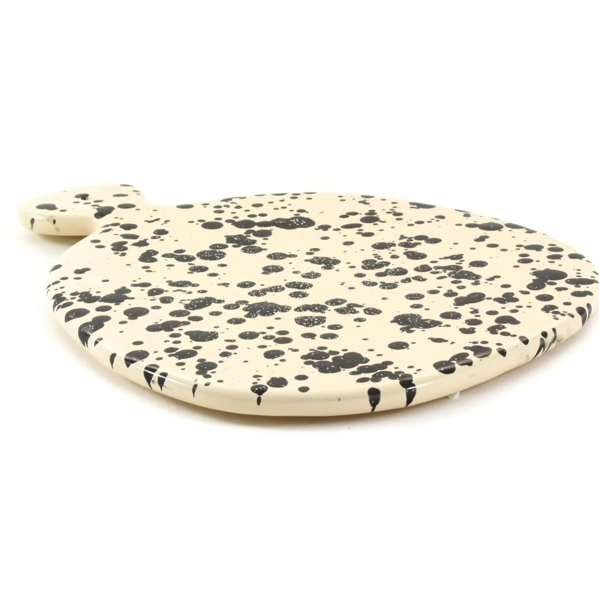 Puglia Black Splatter Ceramic Serving Board, 25cm Italian Ingredients|Serveware