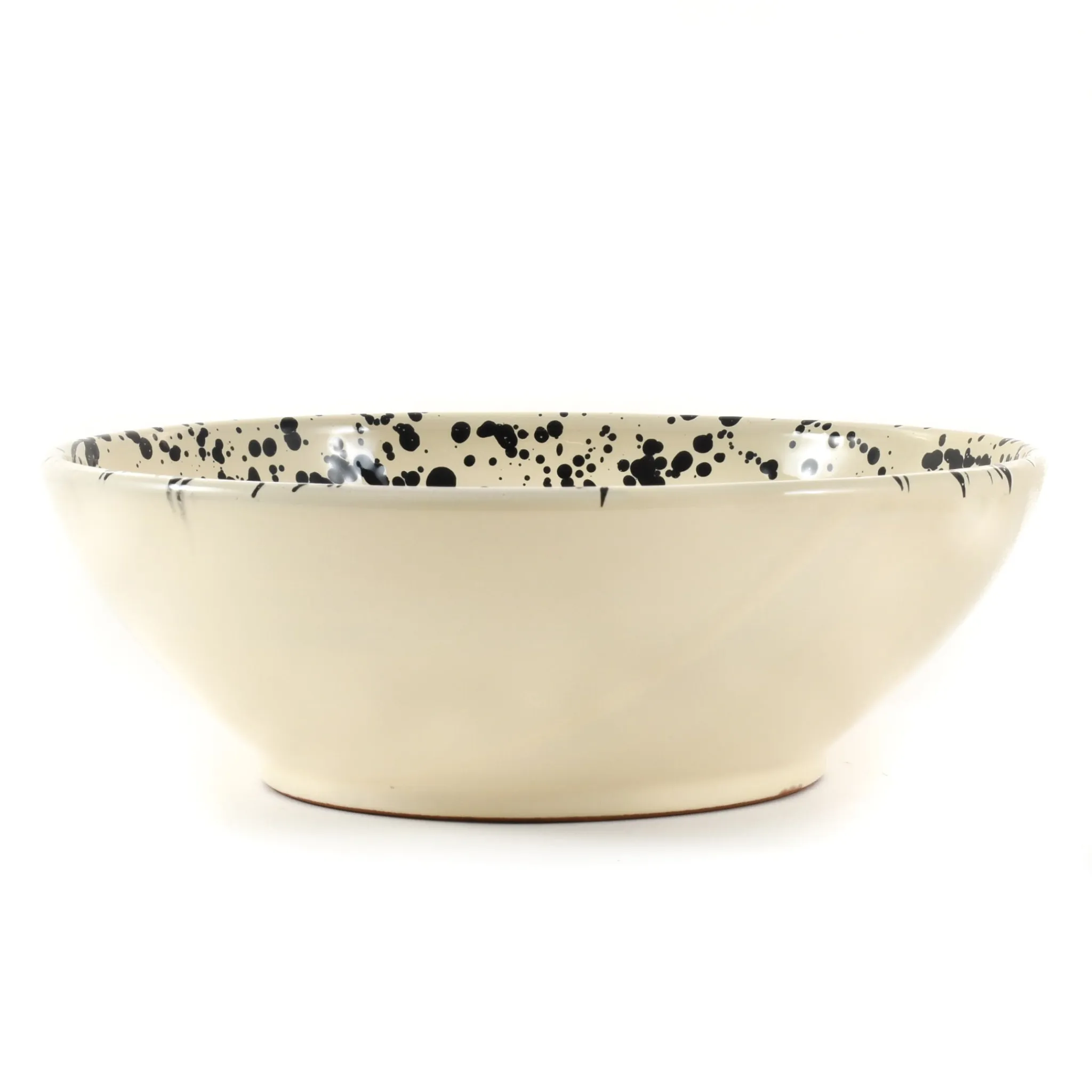 Online Puglia Black Splatter Large Salad Bowl, 28cm Italian Ingredients|Crockery & Dinnerware