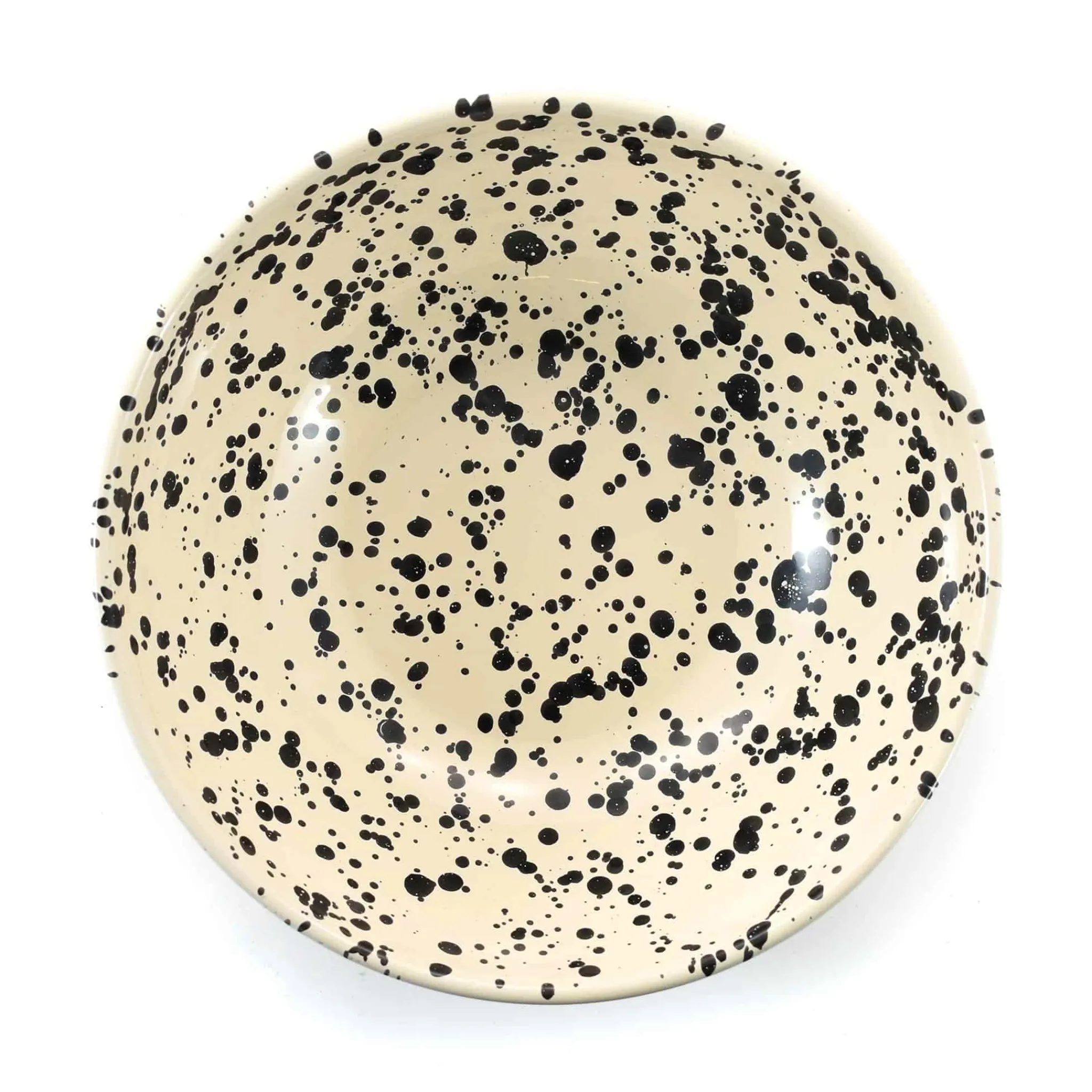 Online Puglia Black Splatter Large Salad Bowl, 28cm Italian Ingredients|Crockery & Dinnerware