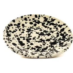 Puglia Black Splatter Side Plate, 19cm Italian Ingredients|Plates