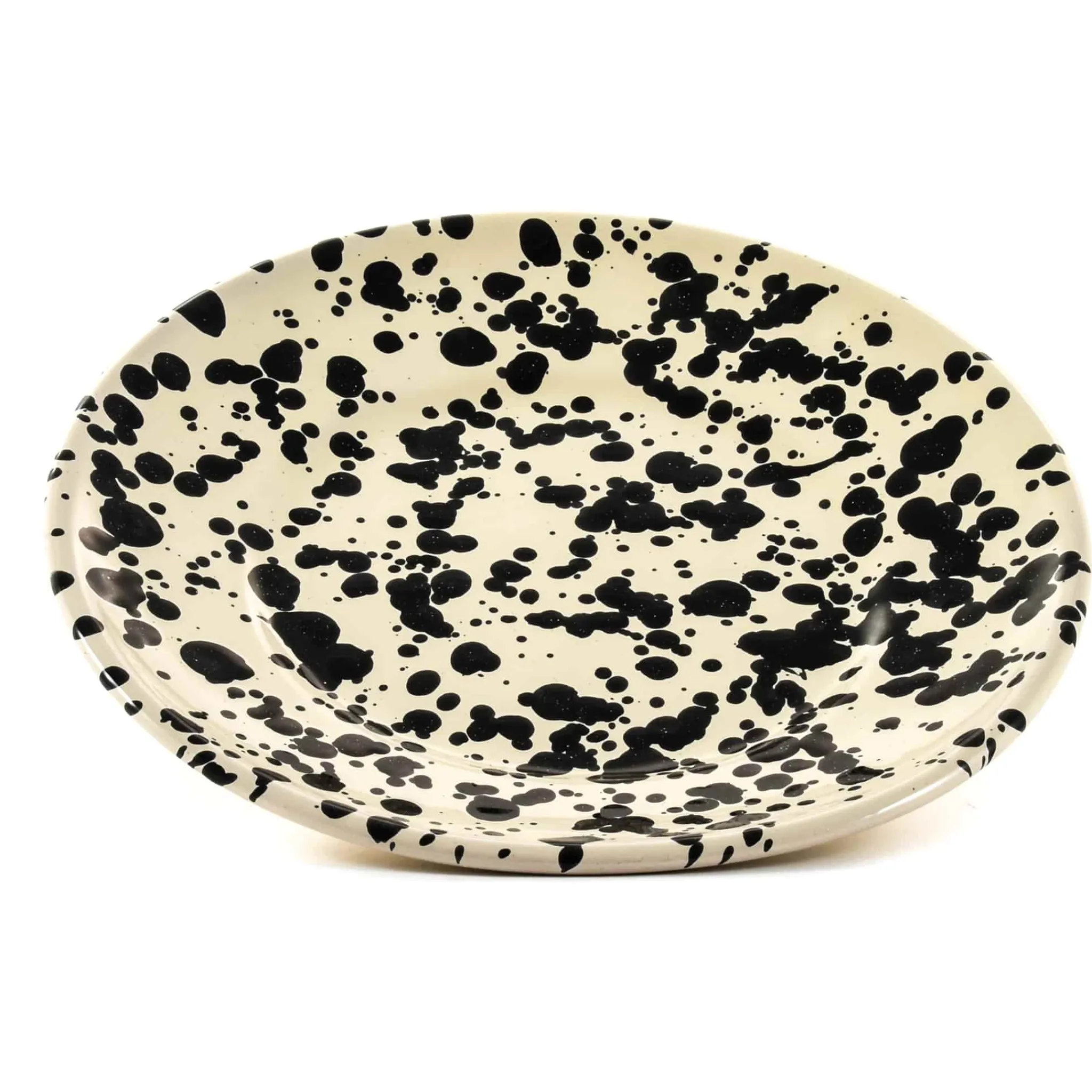 Puglia Black Splatter Side Plate, 19cm Italian Ingredients|Plates