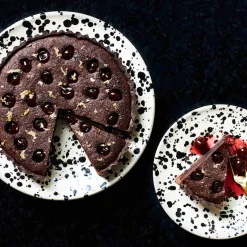 Puglia Black Splatter Side Plate, 19cm Italian Ingredients|Plates
