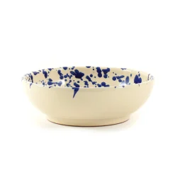 Outlet Puglia Blue Splatter Bowl, 19cm Italian Ingredients|Crockery & Dinnerware