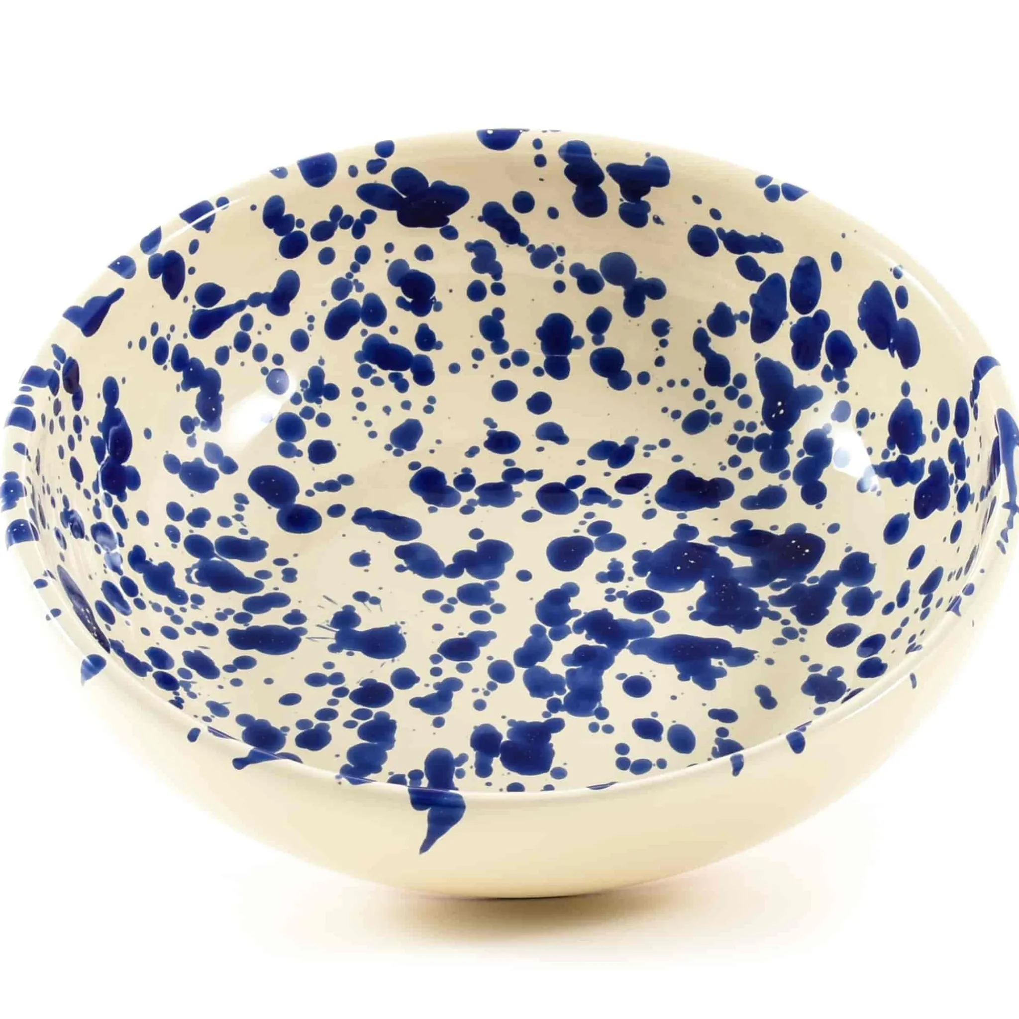Discount Puglia Blue Splatter Large Salad Bowl, 28cm Italian Ingredients|Crockery & Dinnerware