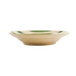 Outlet Puglia "Cacio E Pepe" Green Stripe Pasta Bowl, 29cm Crockery & Dinnerware|Bowls