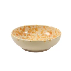 Clearance Puglia Dark Yellow Splatter Bowl, 19cm Italian Ingredients|Crockery & Dinnerware