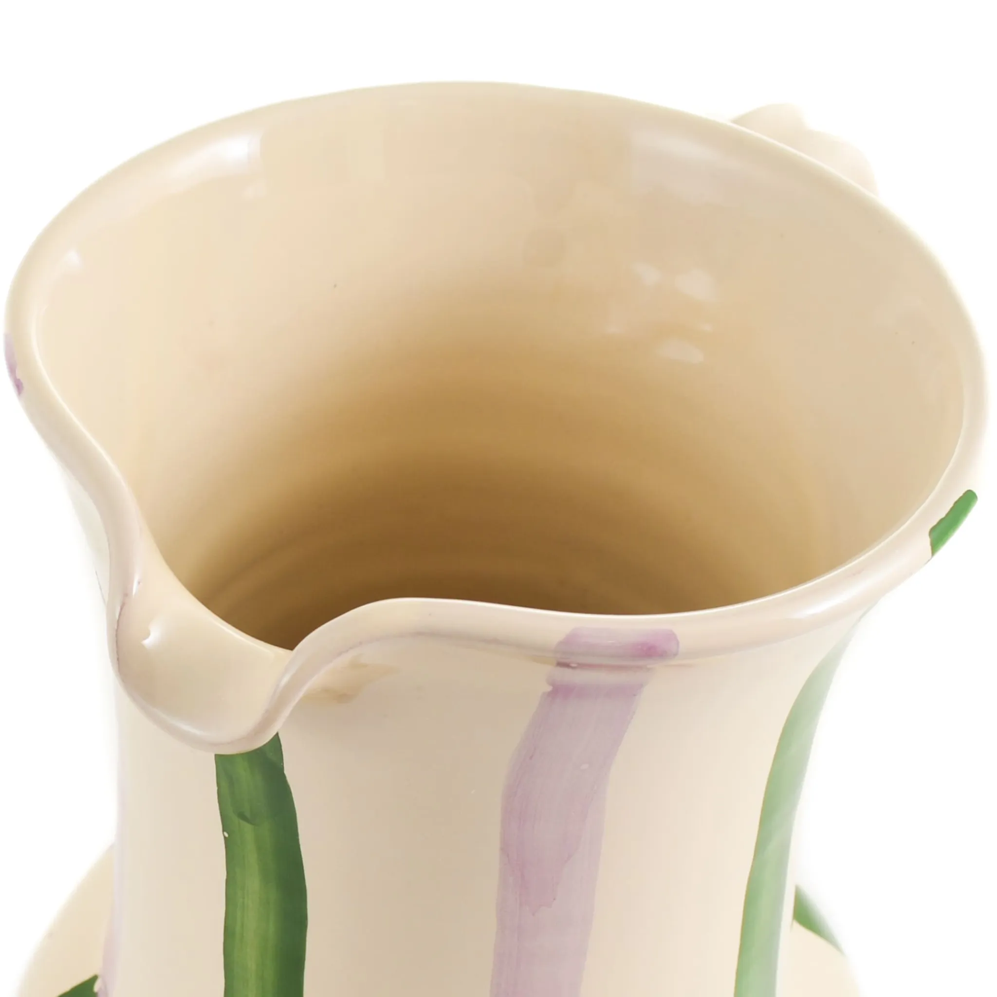 Clearance Puglia Green and Lilac Stripe Pitcher Tableware Brands|Jugs & Bottles