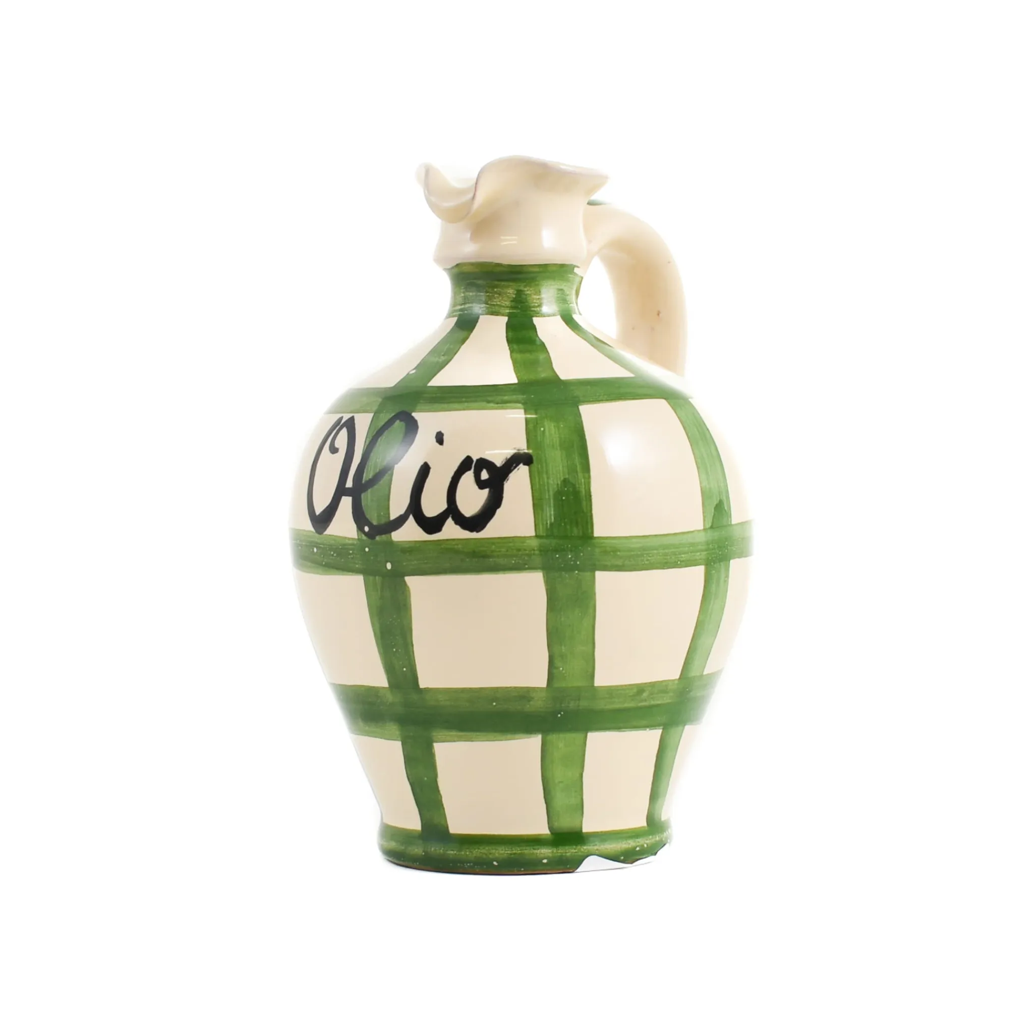 Sale Puglia Green Stripe Oil Bottle, 250ml Jugs & Bottles|Tableware Brands