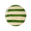 Hot Puglia Green Stripe Side Plate, 19cm Plates|Crockery & Dinnerware